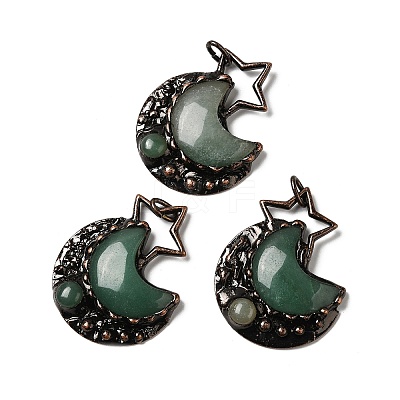 Natural Green Aventurine Big Pendants G-G019-12R-01-1