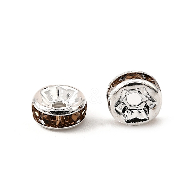 Brass Grade A Rhinestone Spacer Beads RSB036NF-05-1