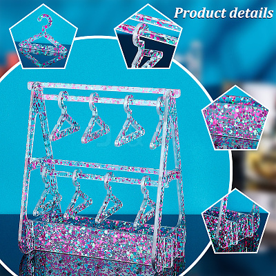 1 Set Transparent Acrylic Earring Display Stands EDIS-PH0001-22-1