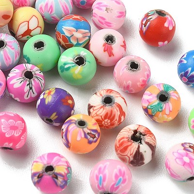 Handmade Polymer Clay Beads CLAY-YW0001-86-1
