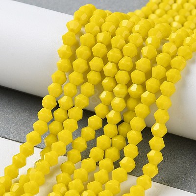 Opaque Solid Color Imitation Jade Glass Beads Strands GLAA-F029-P4mm-05-1