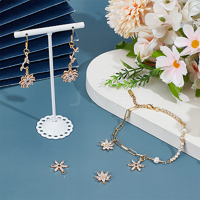 6Pcs 3 Styles Brass Micro Pave Cubic Zirconia Pendants KK-GO0002-31-1