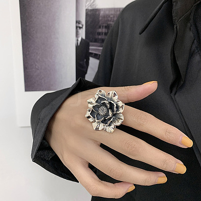 Flower Adjustabl Brass Cuff Rings FS-WGD8EDC-01-1