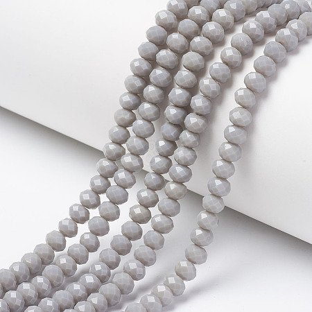 Opaque Solid Color Glass Beads Strands LS-EGLA-A034-P6mm-D10-1