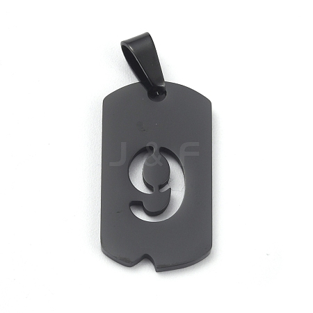 Ion Plating(IP) 304 Stainless Steel Pendants STAS-O127-E09-1