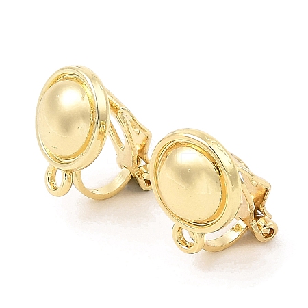 Alloy Clip-on Earring Findings FIND-L015-001G-1