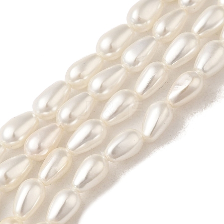 Electroplate Shell Pearl Beads Strands BSHE-G010-4x6mm-01-1