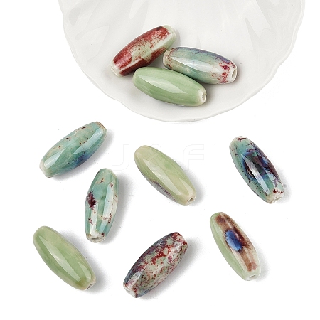 10Pcs Handmade Porcelain Beads PORC-YW0001-34E-1