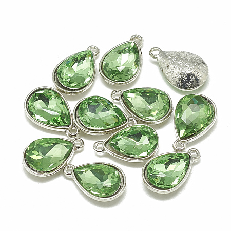 Alloy Glass Charms PALLOY-T028-7x10mm-19-1