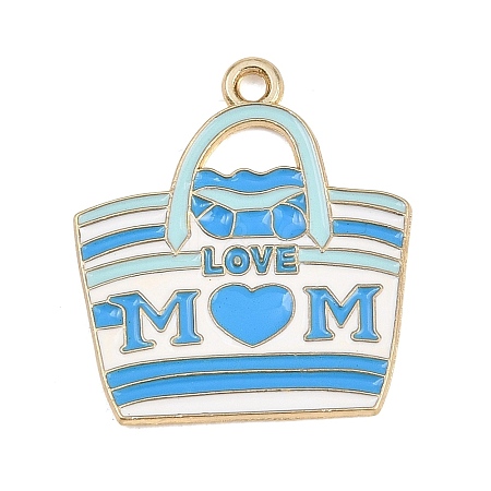 Mother's Day Alloy Enamel Pendants FIND-E054-04A-1