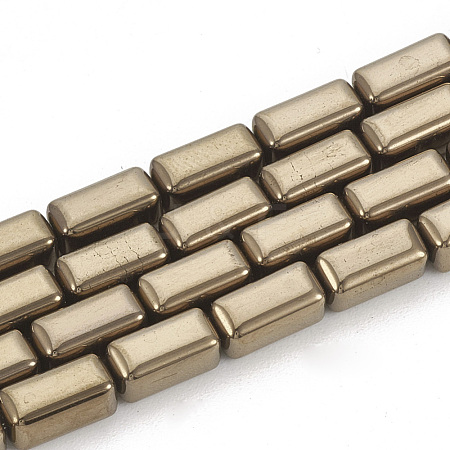 Electroplate Non-magnetic Synthetic Hematite Beads Strands G-N0322-10F-1