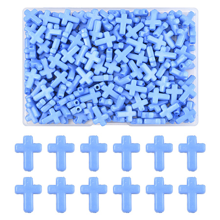 200Pcs Opaque Acrylic Beads SACR-FS0001-39G-1