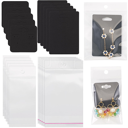 100Pcs 2 Styles Paper Earring Display Cards CDIS-TA0001-50-1