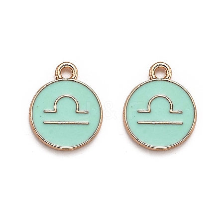 Alloy Enamel Pendants ENAM-S124-01A-15K-1