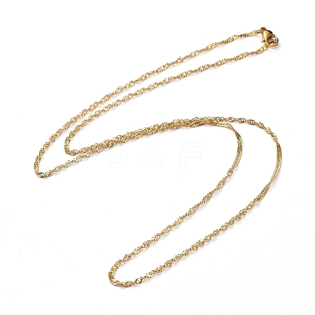 304 Stainless Steel Singapore Chain Necklaces NJEW-JN02662-04-1