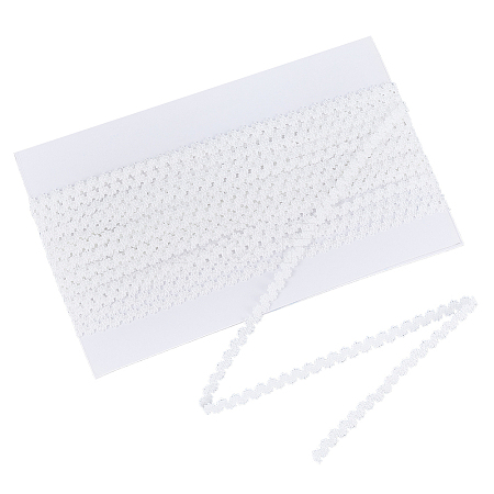 15 Yards Polyester Elastic Lace Trim OCOR-WH0082-150-1