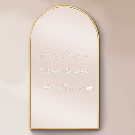 Waterproof Reflective Plastic Mirror Stickers DIY-WH0665-002-1
