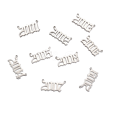 Titanium Steel Birth Year Charms STAS-CJ0001-106-1