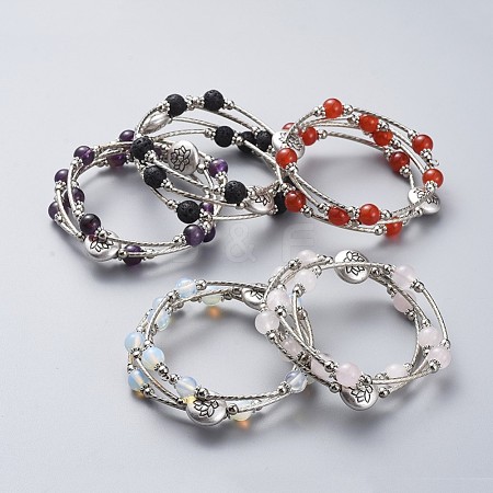 Three Loops Wrap Bracelets BJEW-JB04870-1