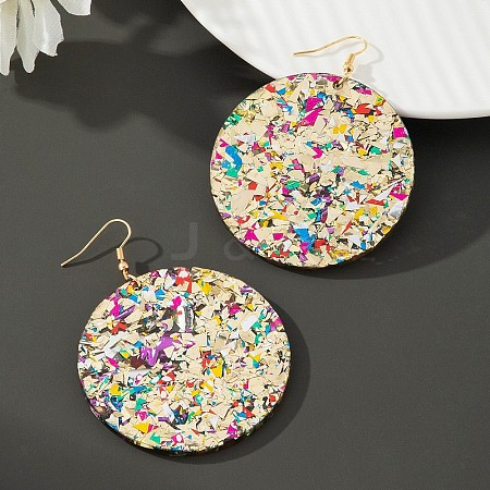 Acrylic Glitter Dangle Earrings for Women FS-WGAA719-01-1