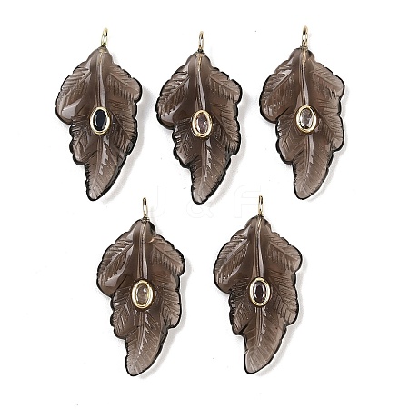 Natural Ice Obsidian Carved Pendants G-K372-06G-06-1