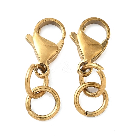 304 Stainless Steel Lobster Claw Clasps STAS-K313-01F-G-1