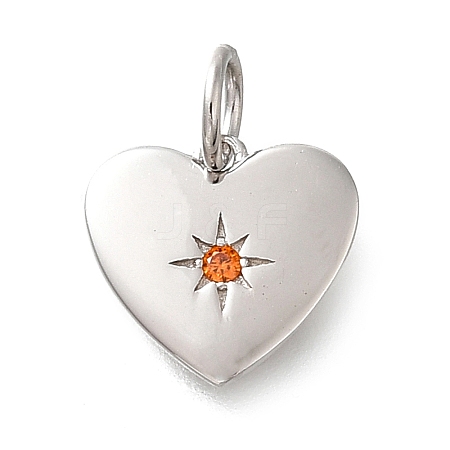 925 Sterling Silver Micro Pave Clear Cubic Zirconia Charms STER-V001-01P-07-1