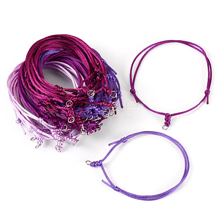 40Pcs 4 Colors Adjustable Nylon Cord Bracelets Making BJEW-TA00673-1