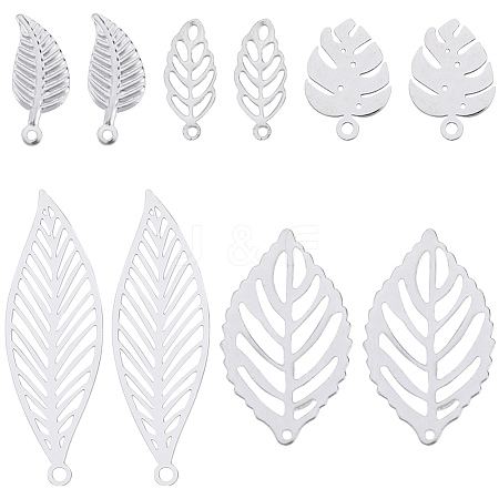 SUNNYCLUE 100Pcs 5 Styles 304 & 201 & 316 Surgical Stainless Steel Pendants STAS-SC0006-84-1