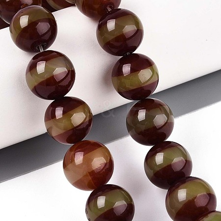Tibetan Style dZi Agate Beads Strands G-N357-04A-01-1
