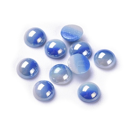 Opaque Glass Cabochons X-GGLA-S038-10E-6mm-1