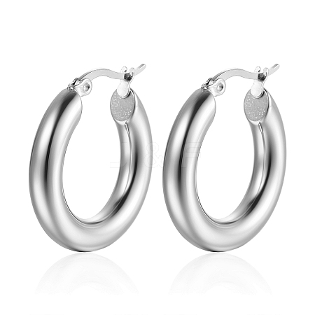 Elegant Stainless Steel Hoop Earrings for Women's Daily Wear KQ9040-2-1