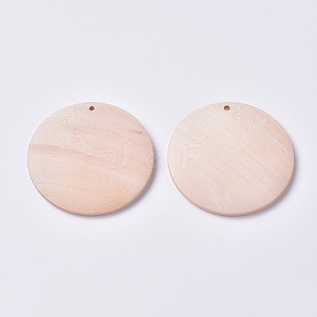 Unfinished Blank Wood Pendants WOOD-WH0098-60A-1