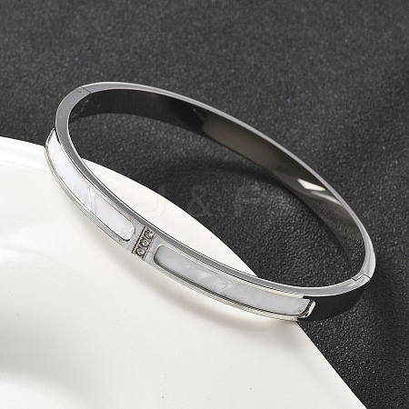 304 Stainless Steel Rhinestone Bangles for Women BJEW-Z092-07P-1