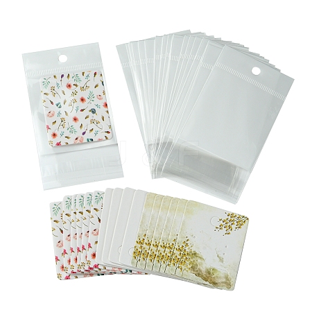 24Pcs 3 Colors Paper Jewelry Display Cards CDIS-FS0001-08-1