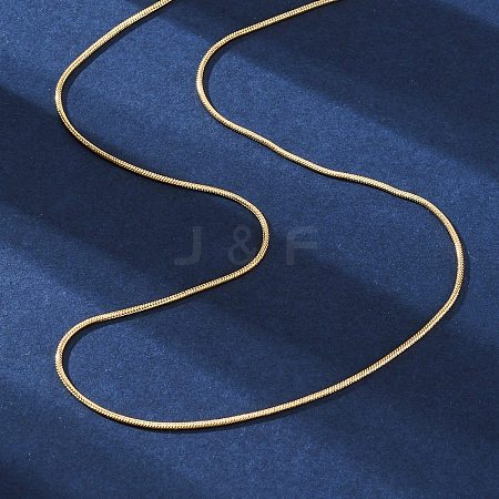Long-Lasting Plated Brass Snake Chain Necklaces NJEW-K112-04G-NF-1