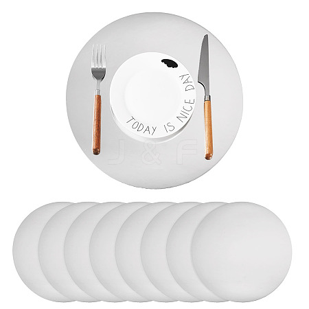 Disposable Round Paper Placemat AJEW-TAC0030-036A-1