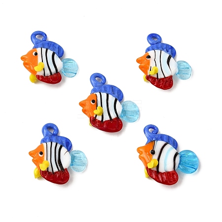 Handmade Lampwork Pendants LAMP-S079-04C-1