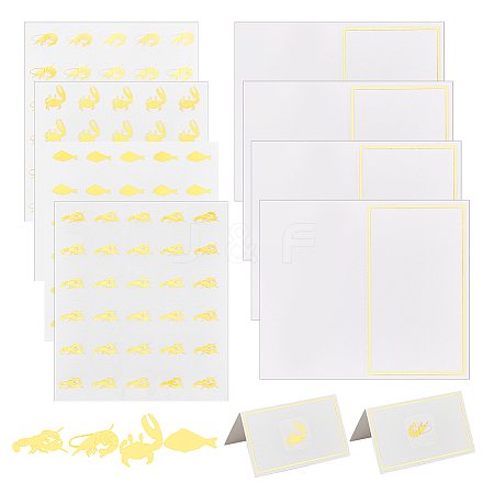 Olycraft 8 Sheets 4 Styles PVC Waterproof Self-Adhesive Sticker STIC-OC0001-13C-1