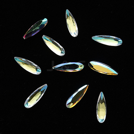 Teardrop Transparent Glass Cabochons MRMJ-T009-118-1