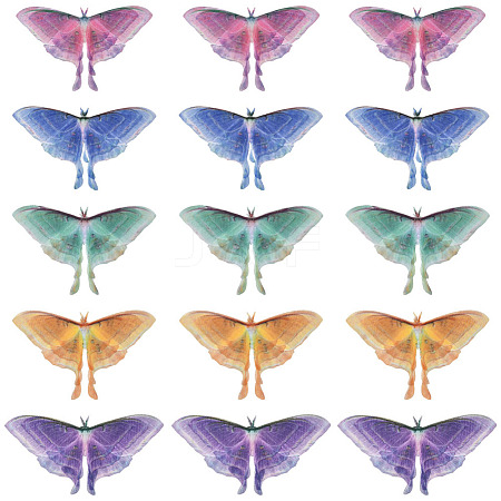 20Pcs 5 Colors Cloth Simulation Gauze Butterfly Ornament Accessories DIY-SP0005-69-1