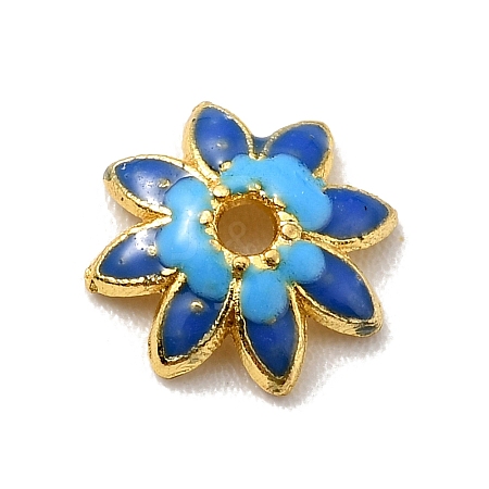 Multi-Petal Alloy Enamel Bead Caps FIND-G029-02G-04-1