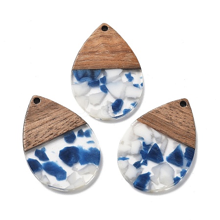 Resin and Walnut Pendants FIND-R051-15A-1