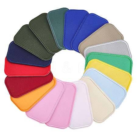 18Pcs Embroider Thread Iron on/Sew On Patches PATC-WH0023-91-1
