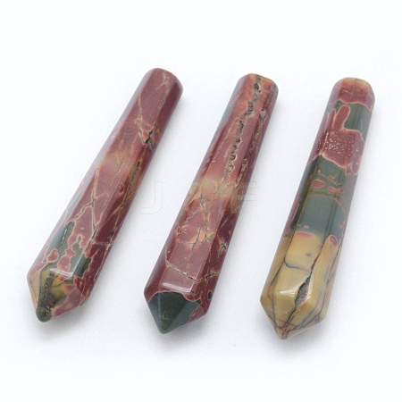 Natural Polychrome Jasper/Picasso Stone/Picasso Jasper Pointed Beads G-E490-E27-1