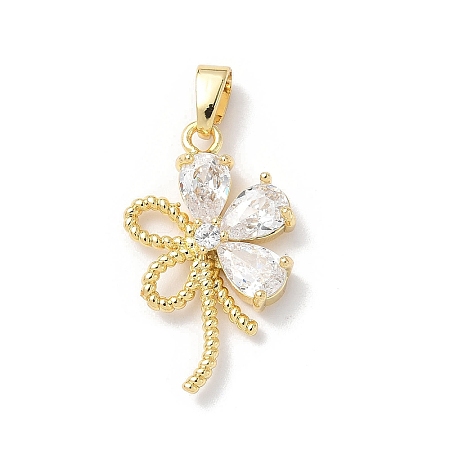 Brass Micro Pave Cubic Zirconia Pendants KK-K403-03B-01-1
