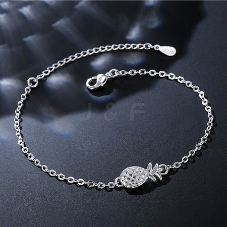 Alloy Pineapple Link Anklets for Women FS-WG8C63D-01-1