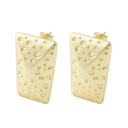 Brass Stud Earrings EJEW-M244-09G-1