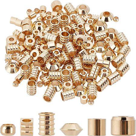 200Pcs 3 Style Brass Beads KK-FH0003-17-1