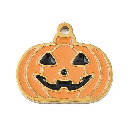 Halloween 304 Stainless Steel Enamel Pendants FIND-I068-01G-06-1